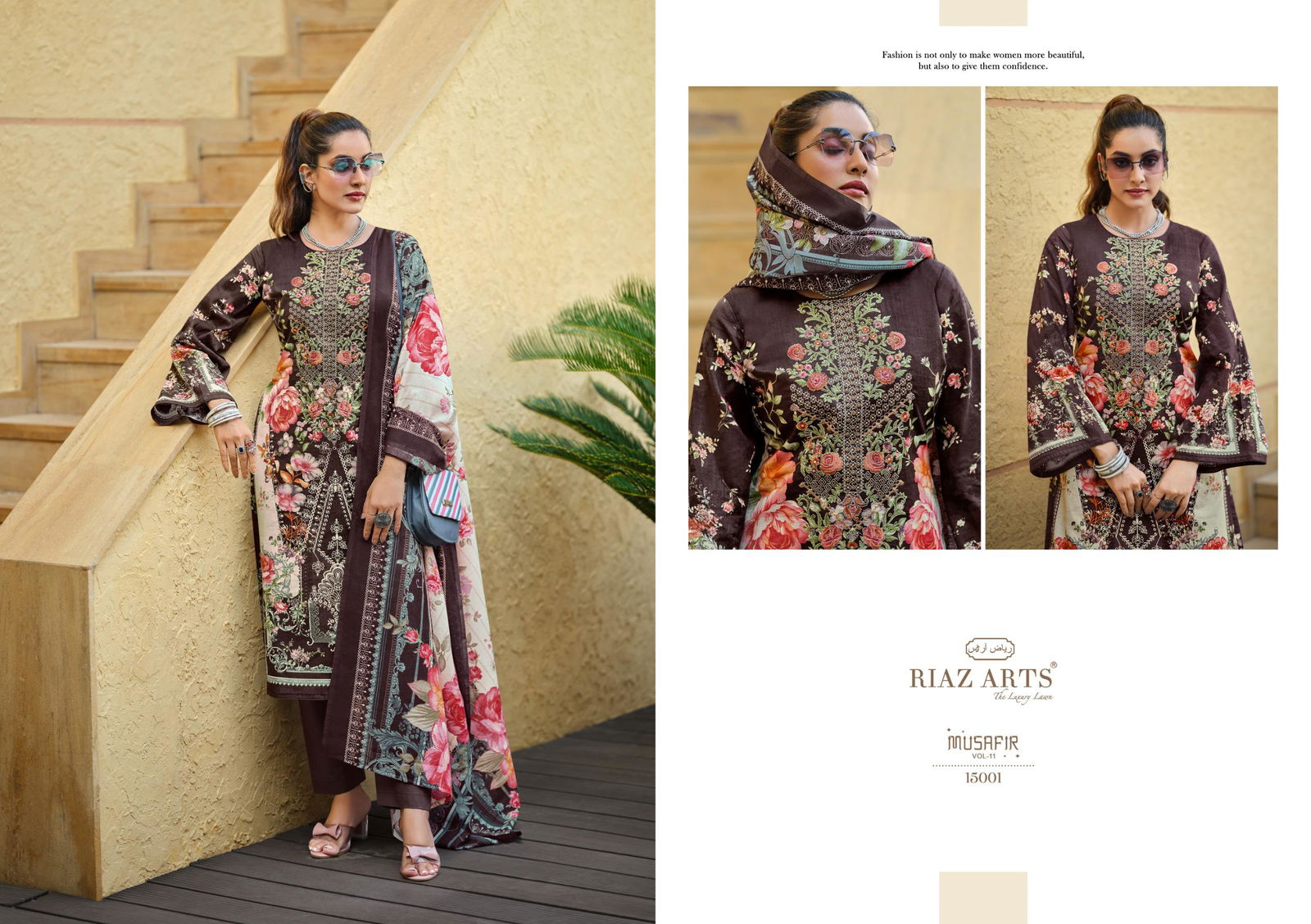 Musafir Vol 11 By Riaz Arts Lawn Digital Printed Dress Material Wholesale Online
